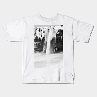 Seljalandsfoss B&W Kids T-Shirt